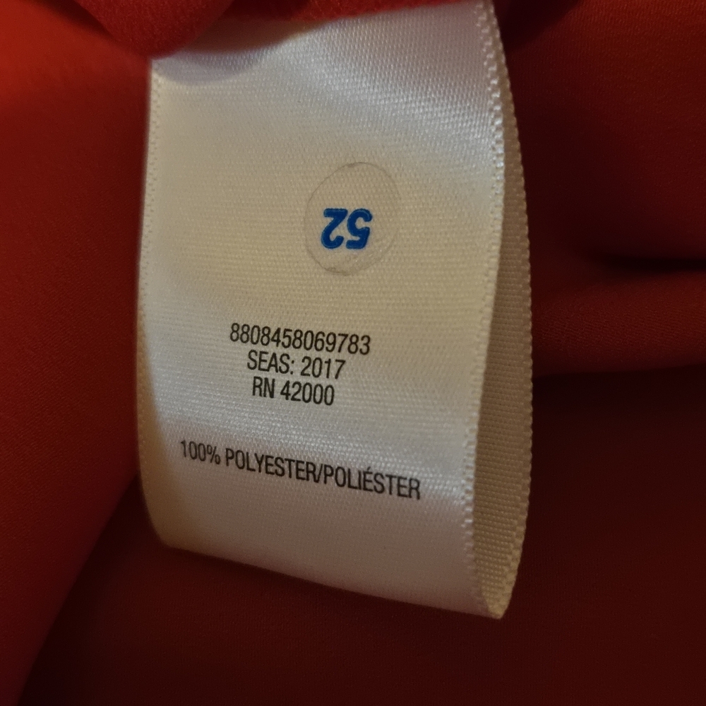 Jacklyn Smith Long Sleeve Button Up Red Casual Top Size Large 2017 Collection - Picture 9 of 10